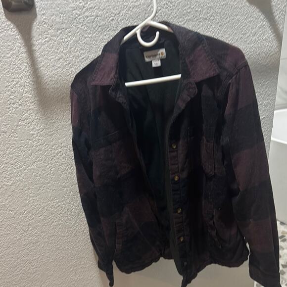 Carhartt Black Flannel Jacket Classic Design - Picture 1 of 3